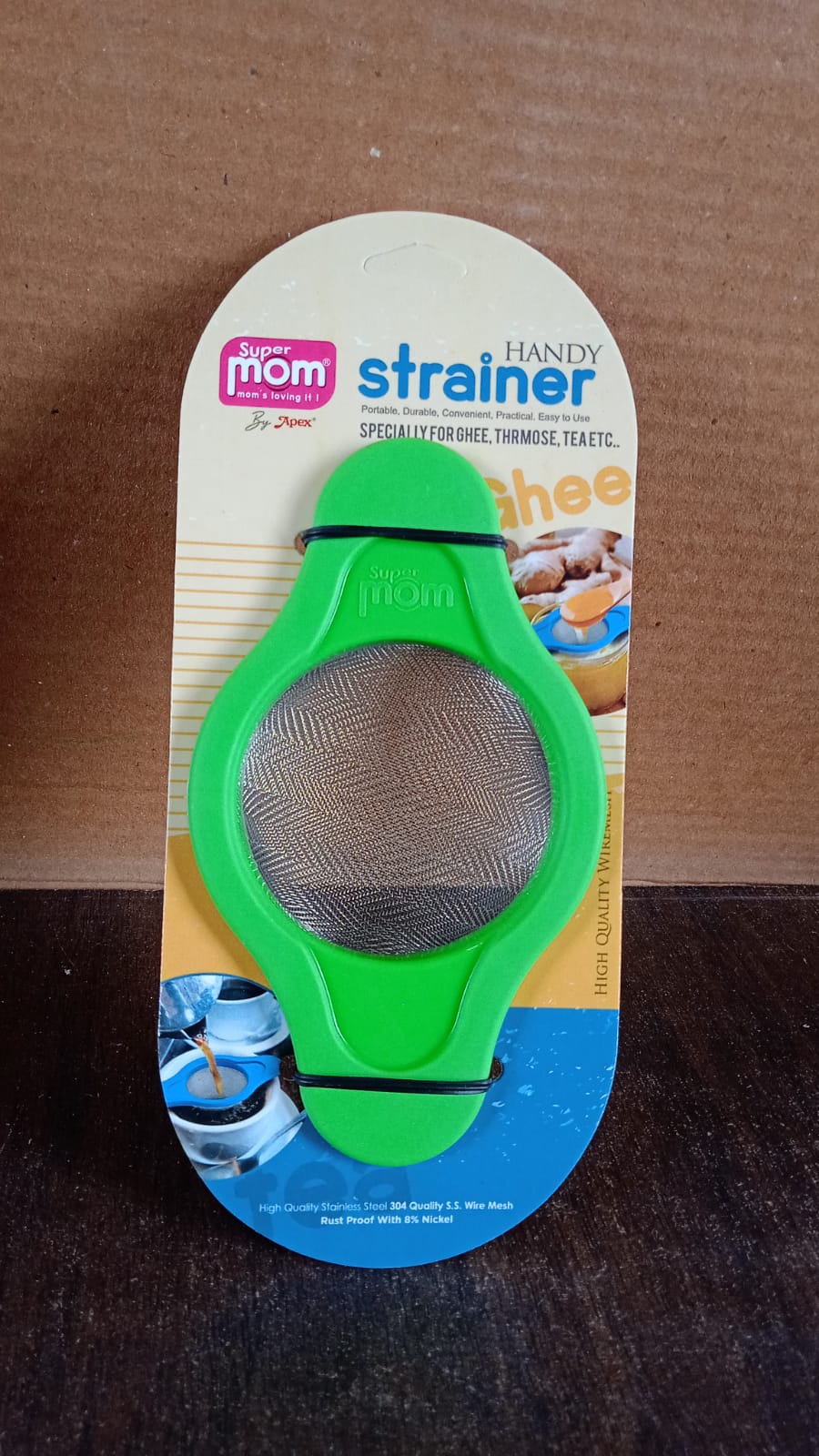 Supermom Stainless Steel Mesh Strainer with Dual Handle Plastic Frame (1 Pc) Supermom Stainless Steel Mesh Strainer with Dual Handle Plastic Frame (1 Pc)